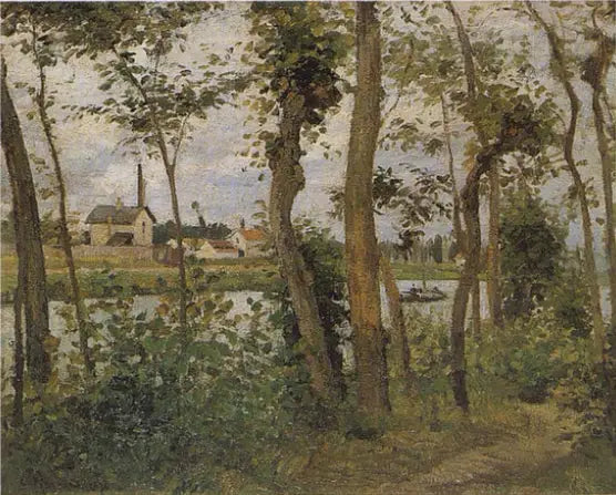 Margens do Oise em Pontoise - Camille Pissarro