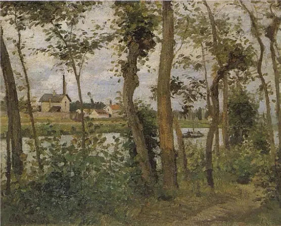 Margens do Oise em Pontoise - Camille Pissarro