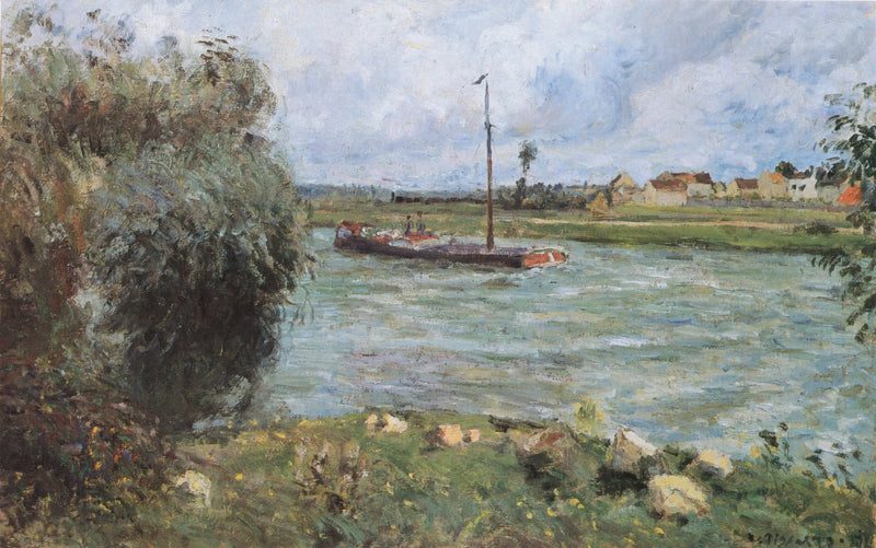 Margens do Oise em Pontoise - Camille Pissarro