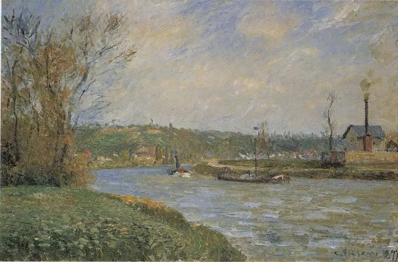 Margens do Oise perto de Pontoise - Camille Pissarro
