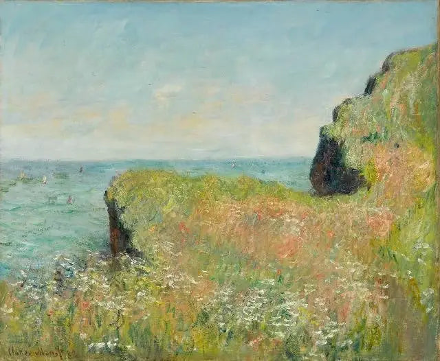 Bordas do penhasco em Pourville - Claude Monet