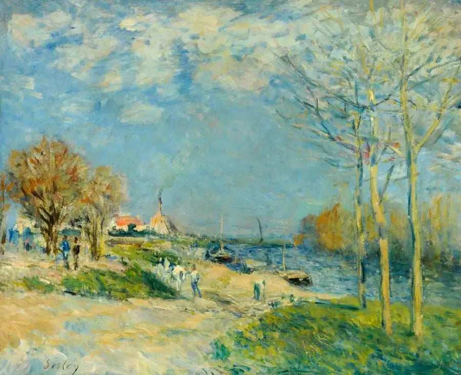 Margens do Sena em Port-Marly - Alfred Sisley