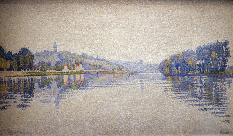 Margens do rio, o Sena em Herblay - Paul Signac