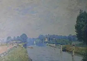 Margens do Rio (O Tâmisa em Hampton Court, primeiros dias de outubro) - Alfred Sisley