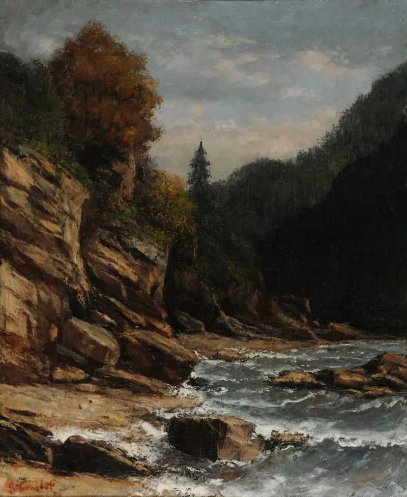 Bordes do Lago de Genebra - Gustave Courbet