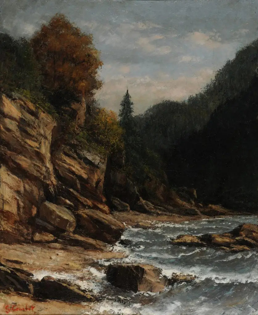 Bordes do Lago de Genebra - Gustave Courbet