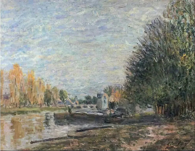 Margens do Loing ao pôr do sol - Alfred Sisley