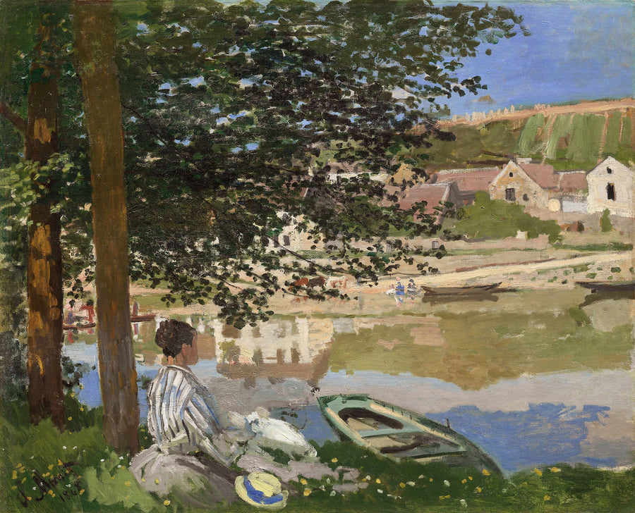 Nas margens do Sena em Bennecourt W110 - Claude Monet