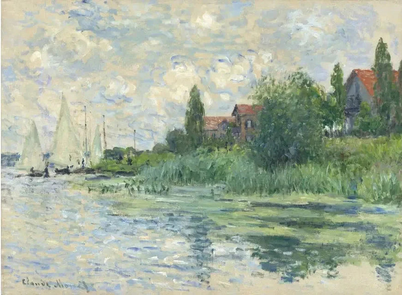 As margens do Sena em Petit-Gennevilliers W333 - Claude Monet