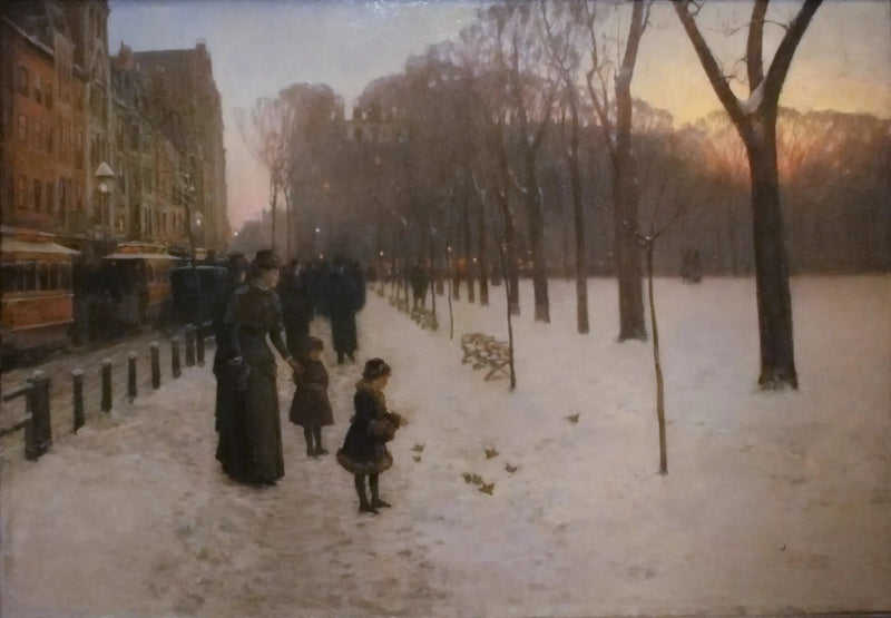 Boston Common ao entardecer - Childe Hassam