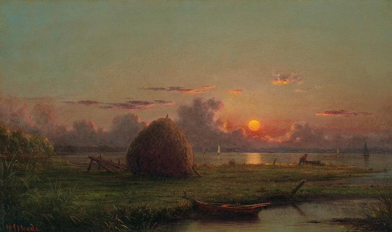 Feixe de feno ao pôr do sol - Martin Johnson Heade