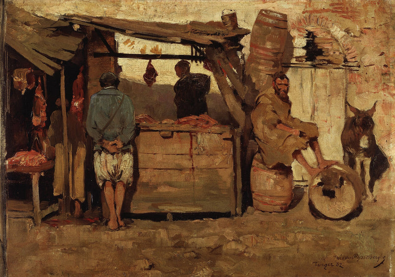 Boucherie no Marrocos - Théo van Rysselberghe