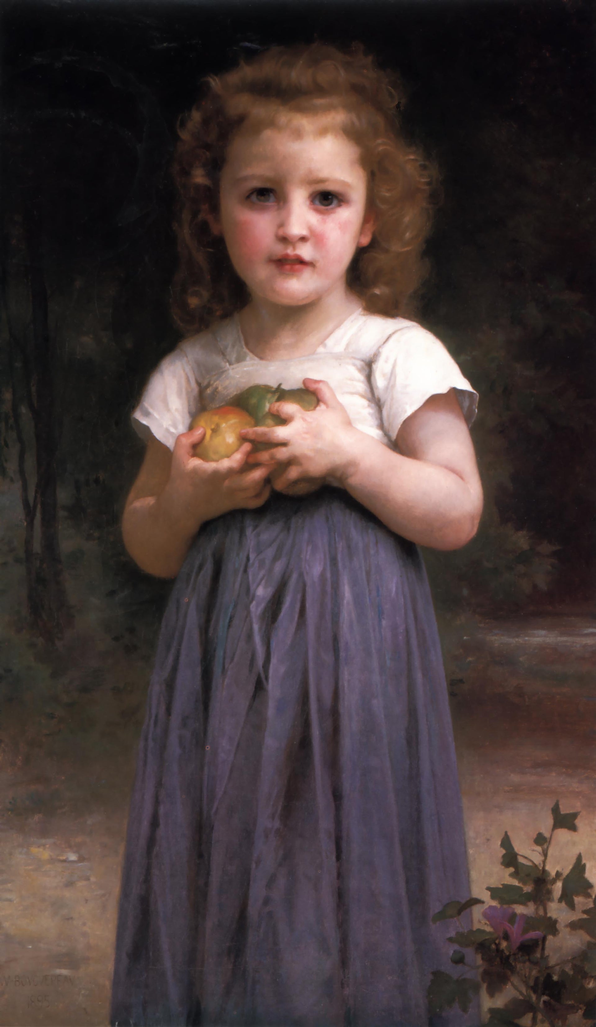 Petite fille tenant des pommes dans les mains, William-Adolphe Bouguereau, 1895