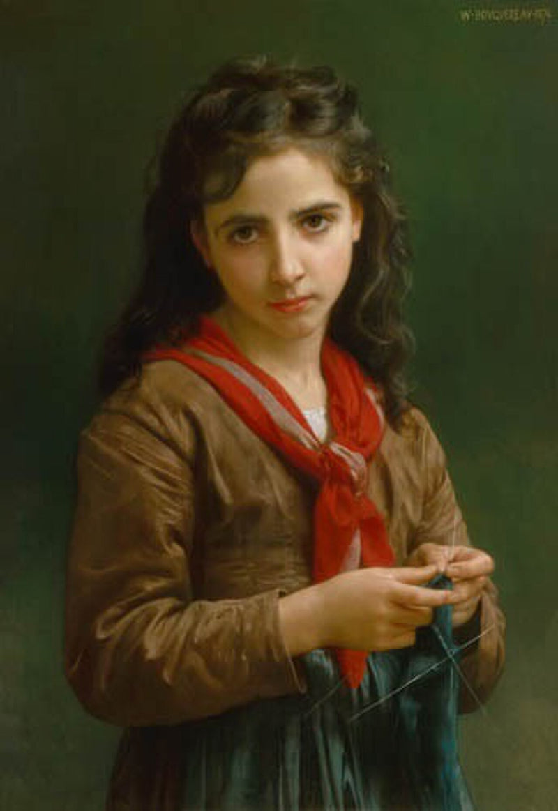La Petite Tricoteuse (1874) - Bouguereau