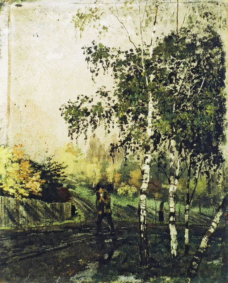Bétulas e Homens carregando galhos - Edvard Munch