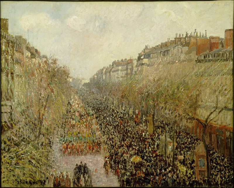 Boulevard Montmartre, Carnaval - Camille Pissarro