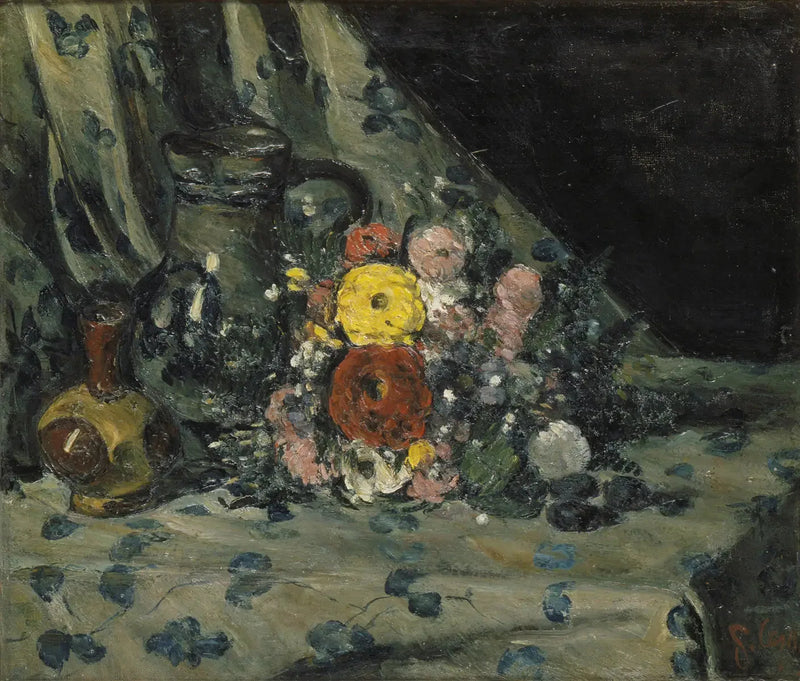 Buquê de dália amarela - Paul Cézanne