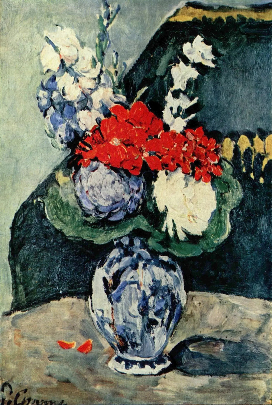 Bouquet em pequeno Delft - Paul Cézanne