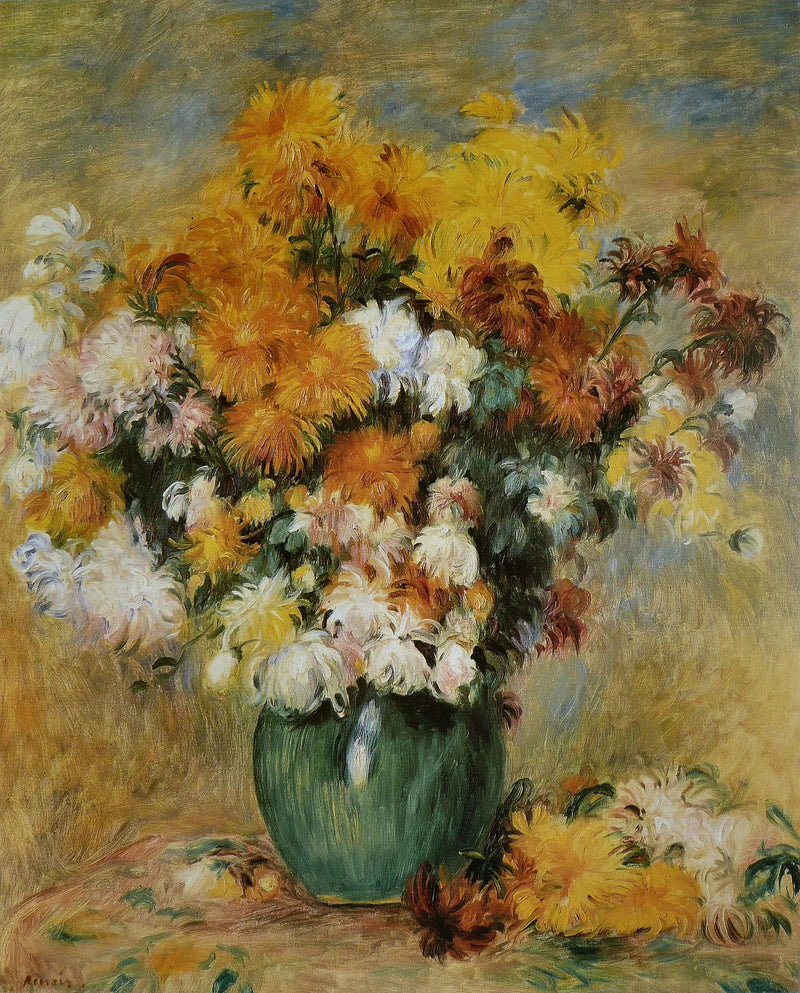 Buquê de Crisântemos - Pierre-Auguste Renoir