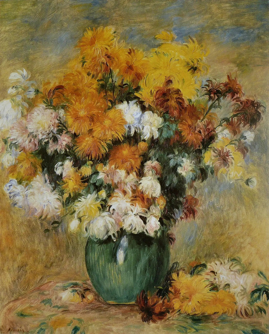 Buquê de Crisântemos - Pierre-Auguste Renoir