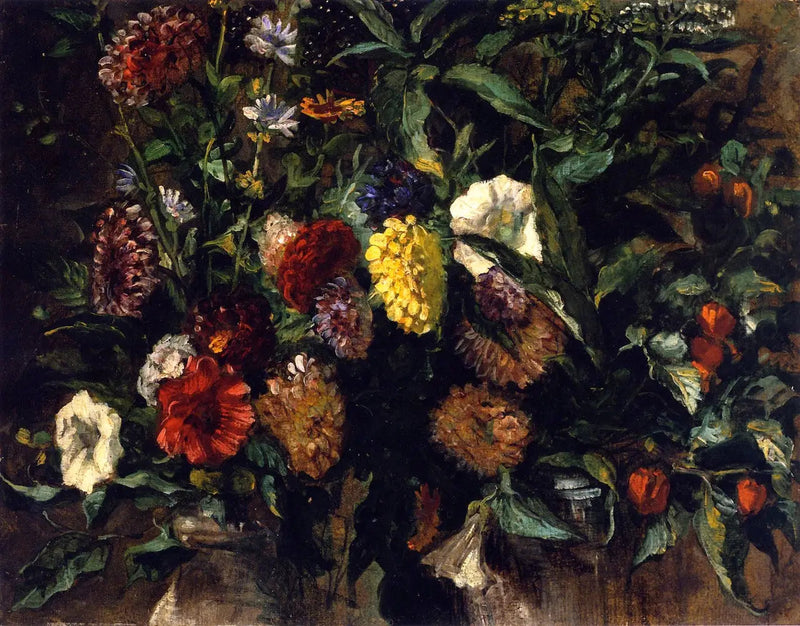 Bouquet de flores em um vaso - Eugène Delacroix