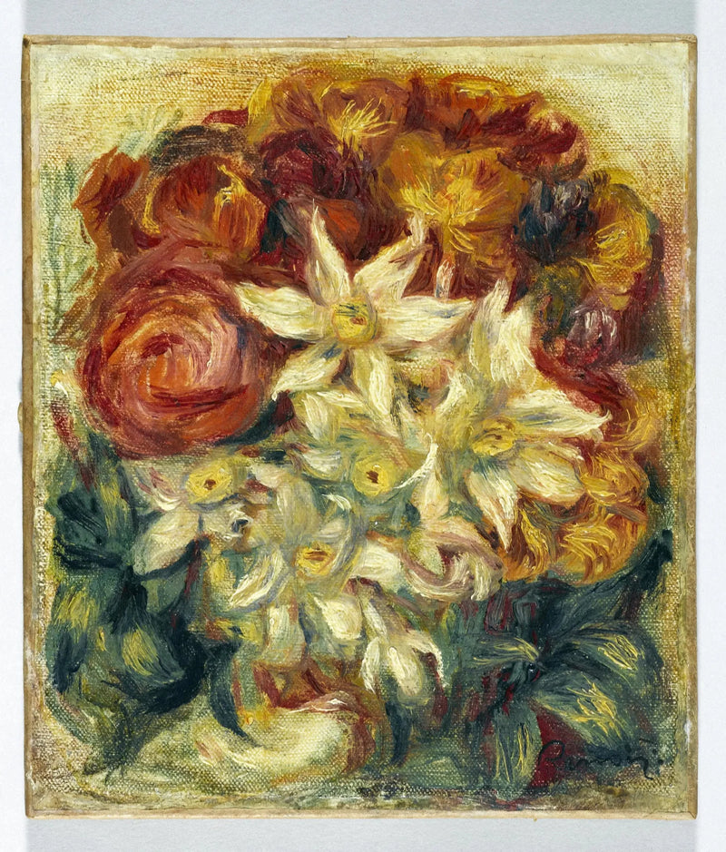 Buquê de narcisos e rosas - Pierre-Auguste Renoir