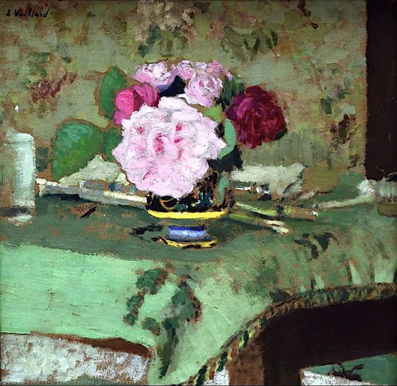 Buquê de rosas - Édouard Vuillard