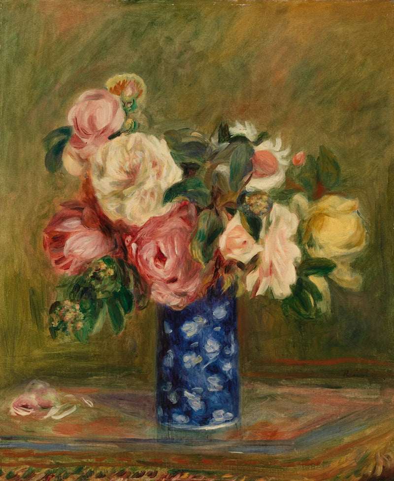 Buquê de rosas (O Buquê de rosas) - Pierre-Auguste Renoir