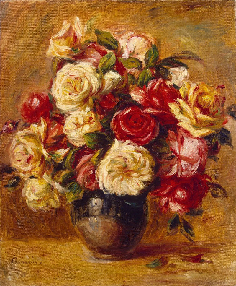 Buquê de rosas - Pierre-Auguste Renoir