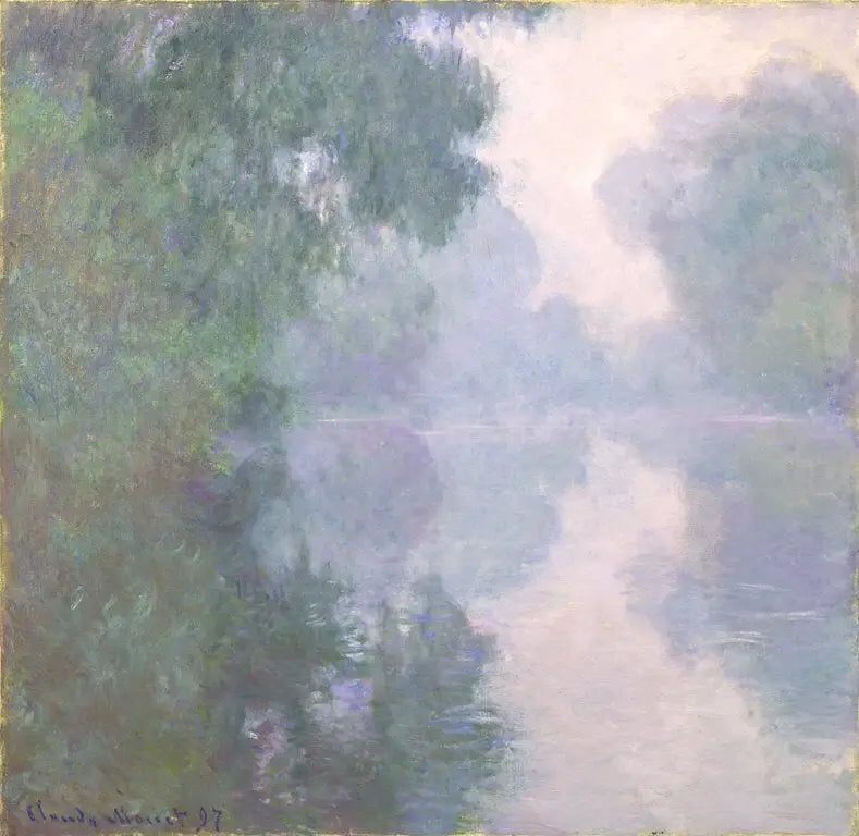 Braço do Sena em Giverny, névoas matinais - Claude Monet