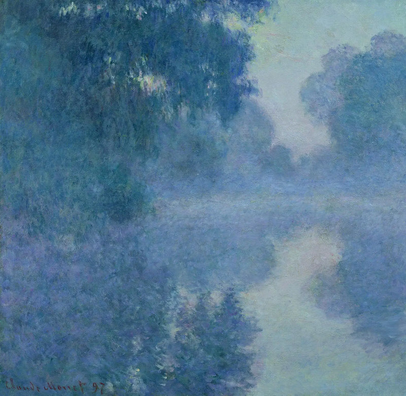 Braço do Sena perto de Giverny, sol nascente - Claude Monet