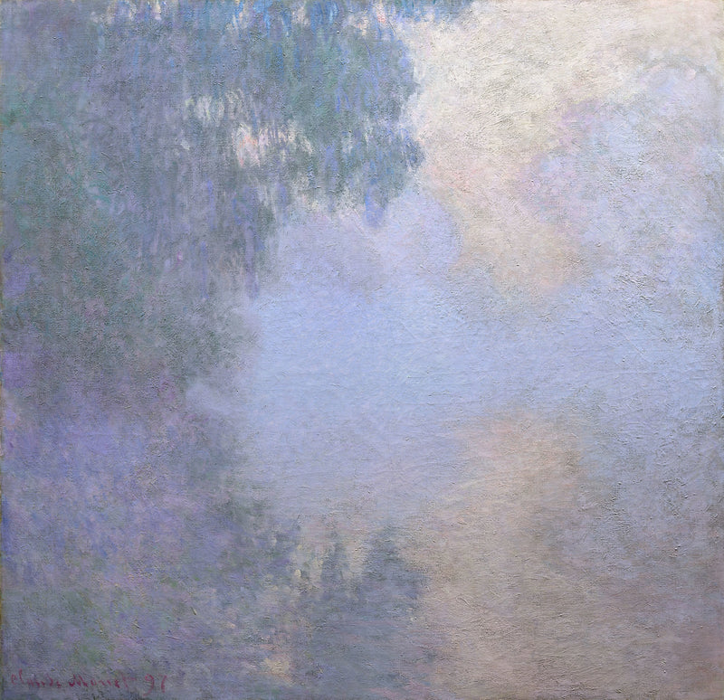 Bras de Seine, nevoeiro, Chicago W1475 - Claude Monet