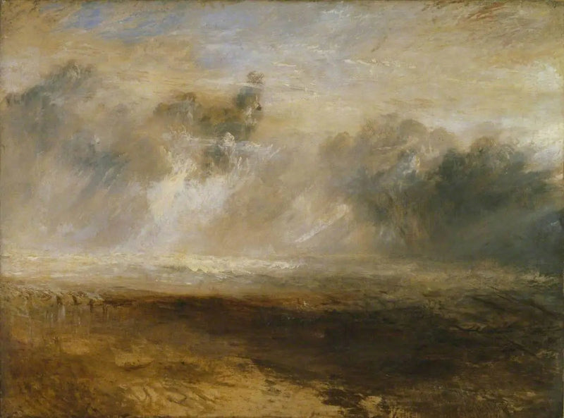 Quebradores em uma Praia Plana - J. M. W. Turner
