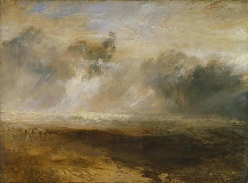 Quebradores em uma Praia Plana - J. M. W. Turner