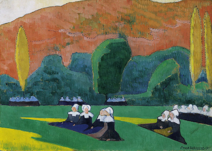 Bretonnes no perdão - Émile Bernard