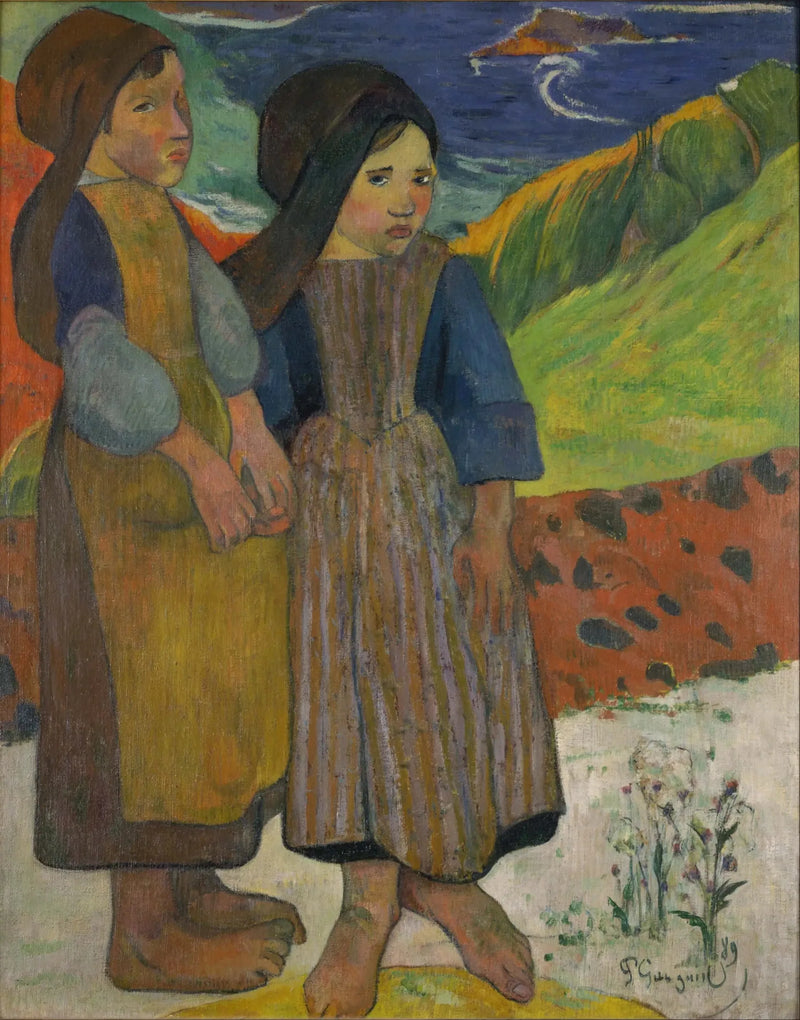 Bretonas perto do mar - Paul Gauguin