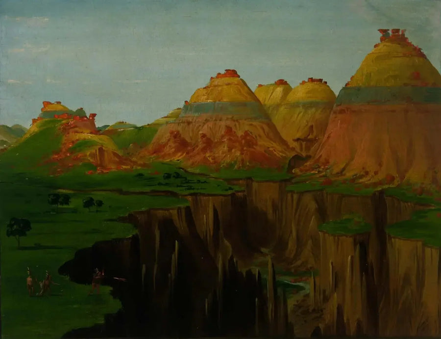 "Forno de Tijolos", Penhascos de Argila, a 1.900 milhas acima de Saint-Louis - George Catlin