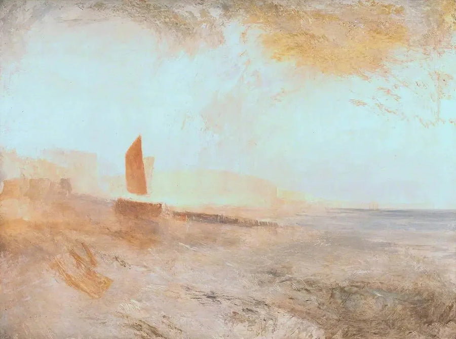 Praia de Brighton, com o Pier Chain ao Fundo, a partir do Oeste - J. M. W. Turner