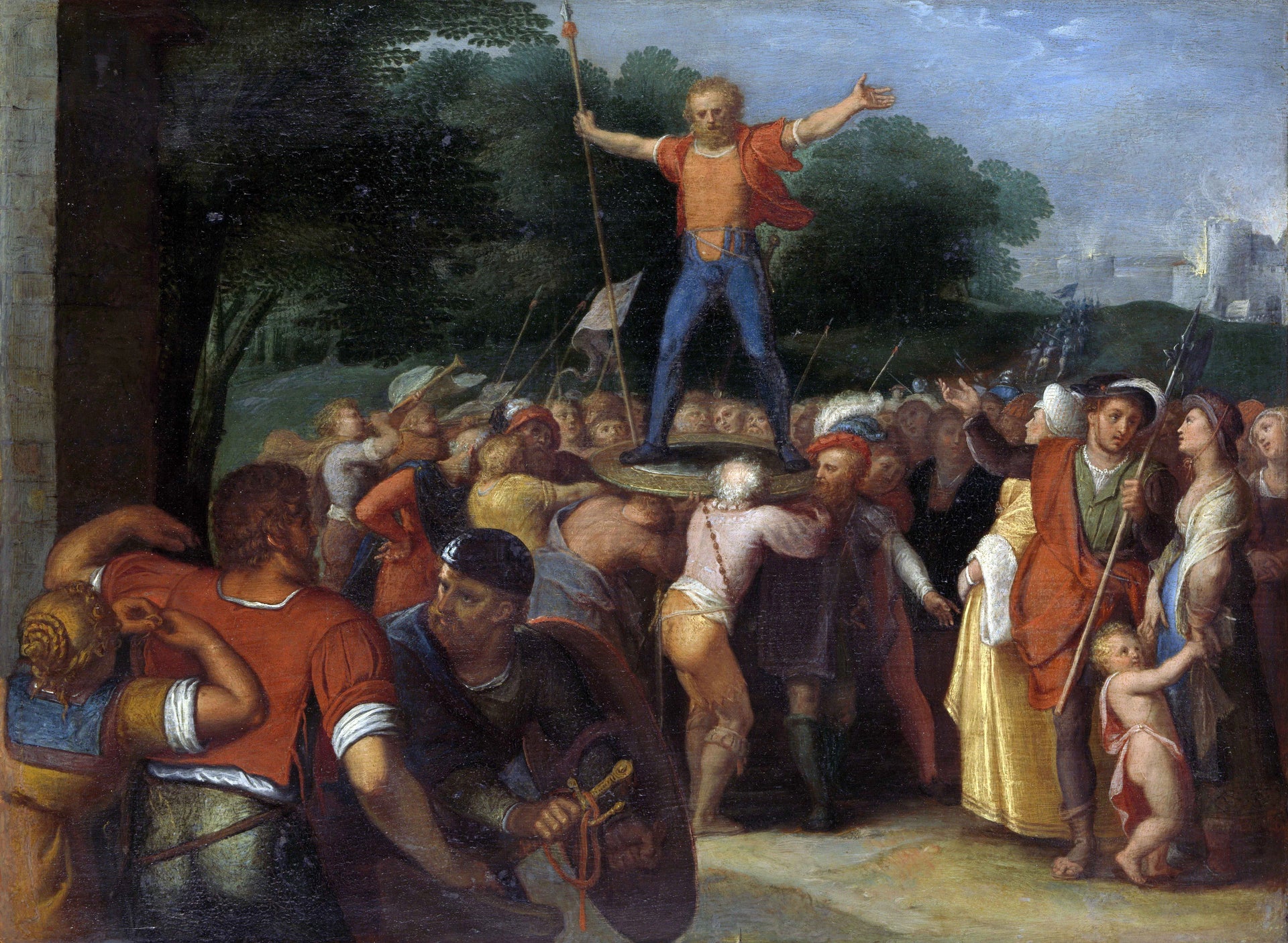 Brinio élevé sur le bouclier - Otto van Veen