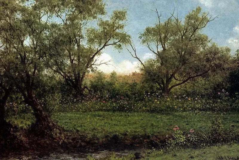 Brookside (Asters em um campo) - Martin Johnson Heade