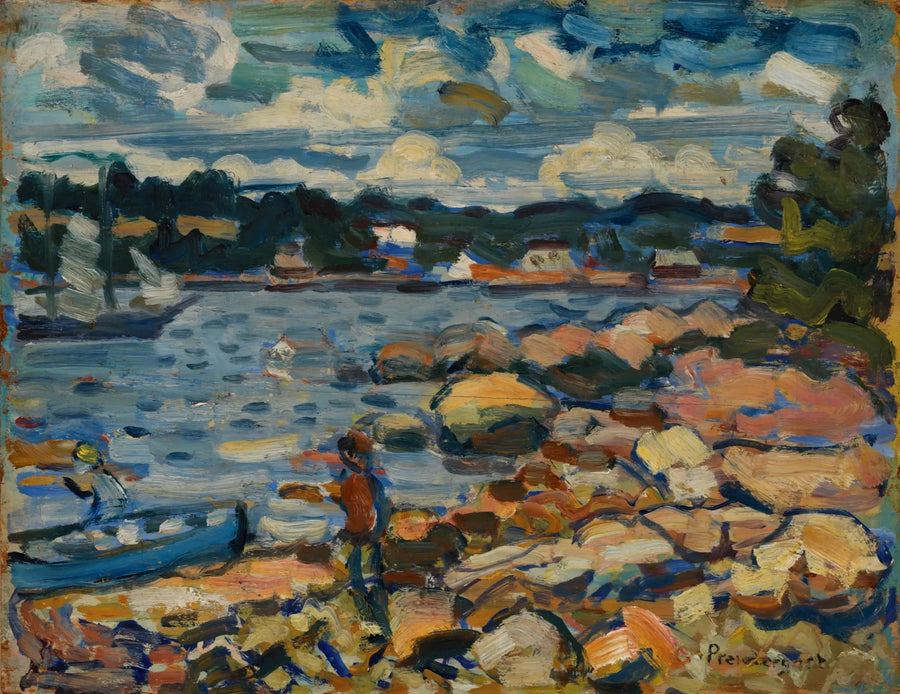 Brooksville, Maine (rio e rochas) - Maurice Prendergast