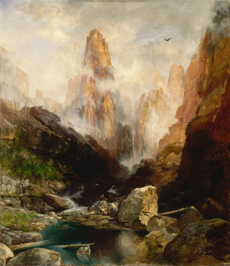 Nevoeiro no cânion de Kanab, Utah - Thomas Moran