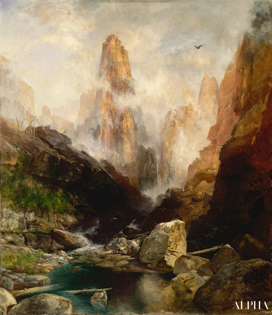 Brume dans le Kanab Canyon, Utah - Thomas Moran - Reproductions de tableaux et peintures haut de gamme