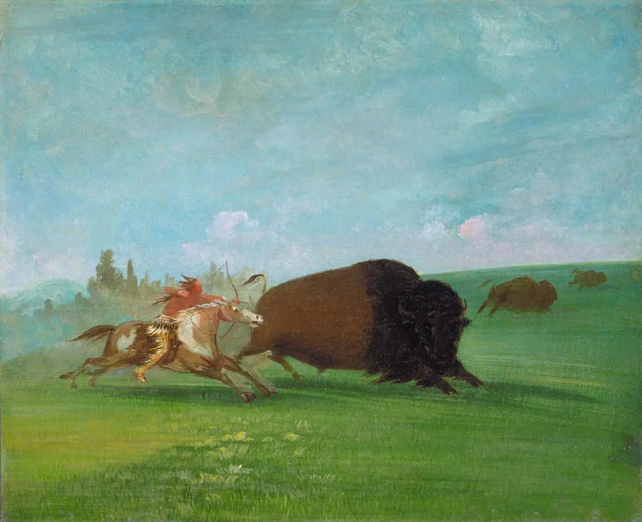 Buffalo Chase, uma única morte - George Catlin
