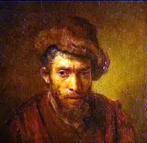 Busto de homem com um chapéu de pele - Rembrandt