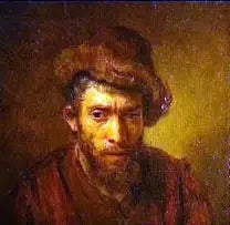 Busto de homem com um chapéu de pele - Rembrandt
