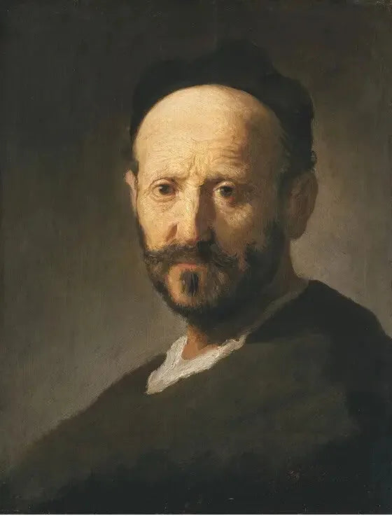 Busto de homem com um boné - Rembrandt