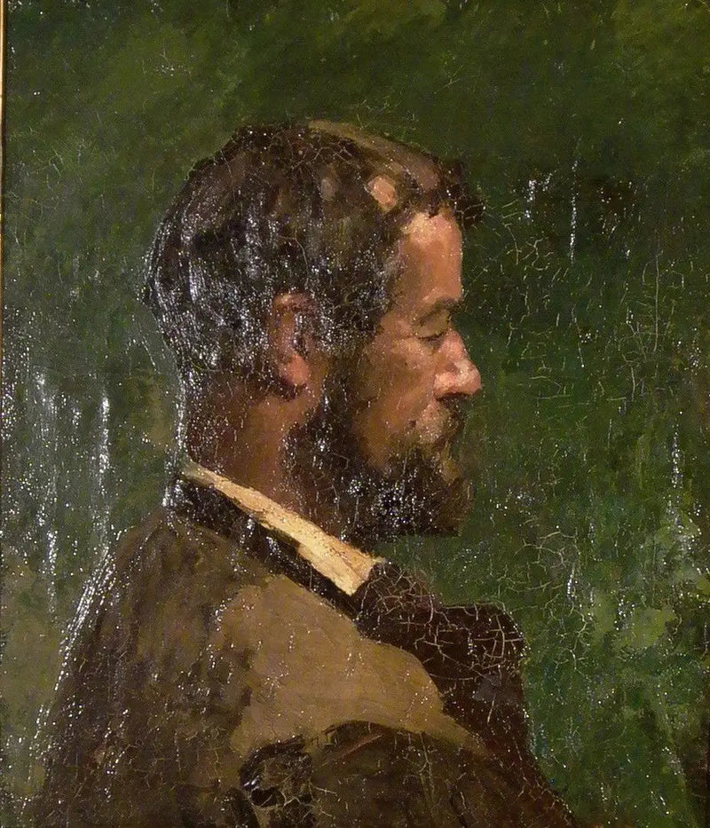 Busto de homem de perfil - Gustave Courbet