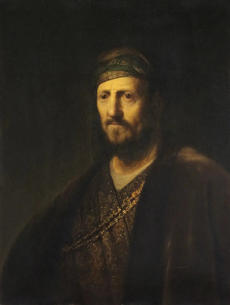 Busto de homem em traje oriental - Rembrandt