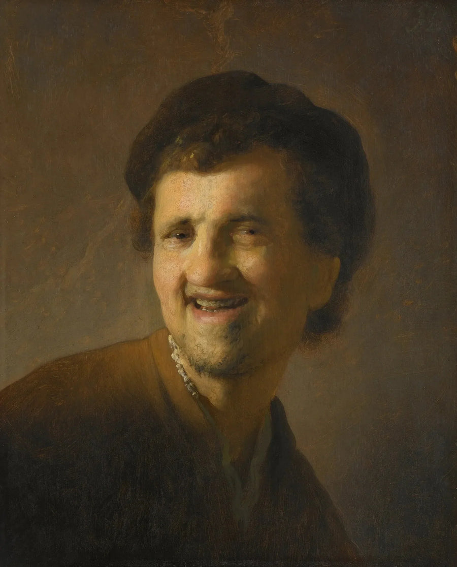 Busto de um jovem homem sorridente - Rembrandt